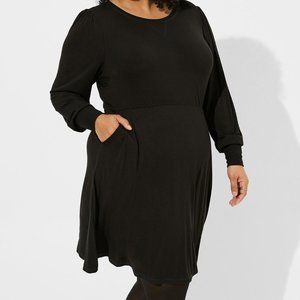 Torrid Mini Super Soft Puff Sleeve Skater Dress sz 2 NWT
